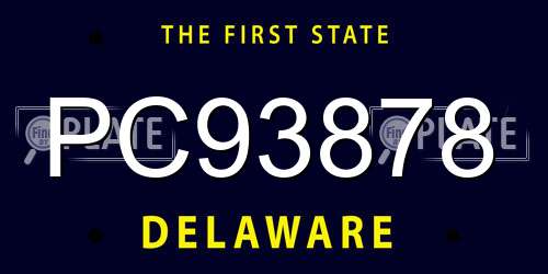 PC93878 Delaware License Plate