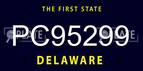 PC95299 Delaware License Plate