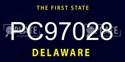 PC97028 Delaware License Plate