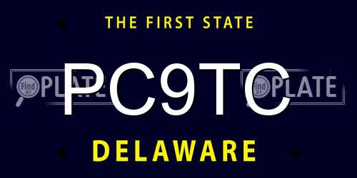 PC9TC Delaware License Plate