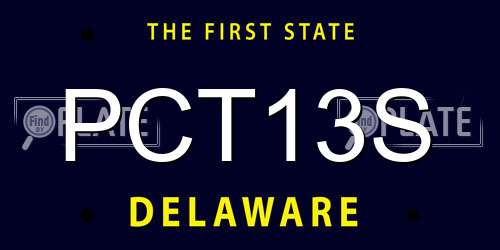 PCT13S Delaware License Plate
