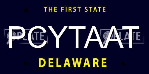 PCYTAAT Delaware License Plate