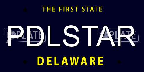 PDLSTAR Delaware License Plate
