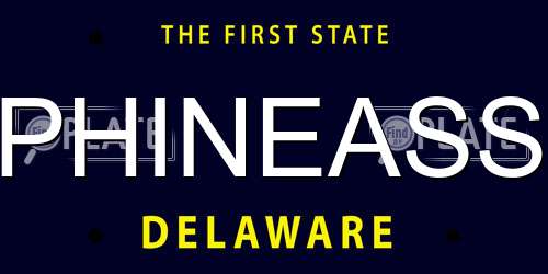 PHINEASS Delaware License Plate