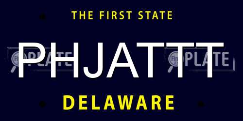 PHJATTT Delaware License Plate