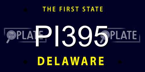 PI395 Delaware License Plate