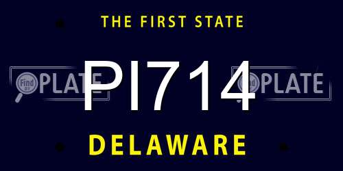PI714 Delaware License Plate