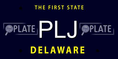 PLJ Delaware License Plate