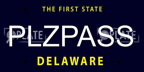 PLZPASS Delaware License Plate