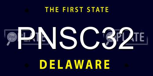 PNSC32 Delaware License Plate