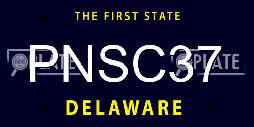 PNSC37 Delaware License Plate