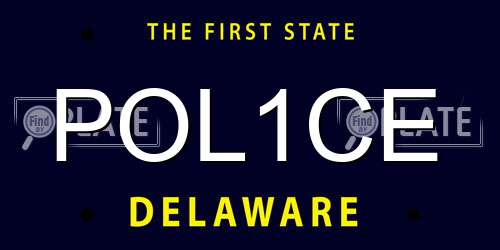 POL1CE Delaware License Plate