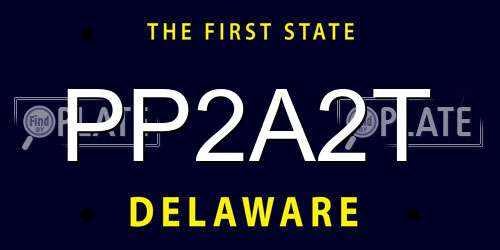 PP2A2T Delaware License Plate