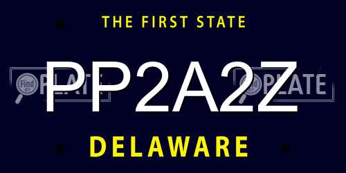 PP2A2Z Delaware License Plate