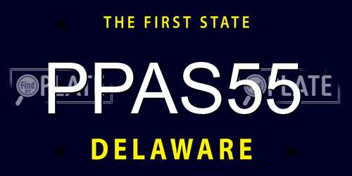 PPAS55 Delaware License Plate