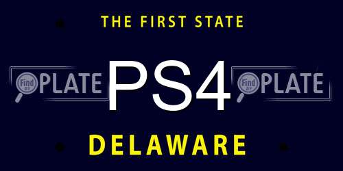 PS4 Delaware License Plate
