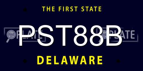PST88B Delaware License Plate