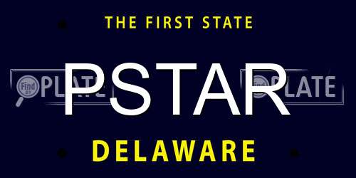 PSTAR Delaware License Plate