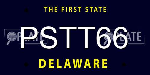 PSTT66 Delaware License Plate