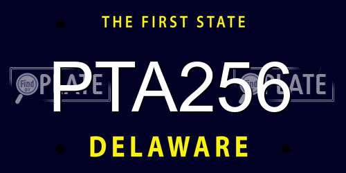 PTA256 Delaware License Plate