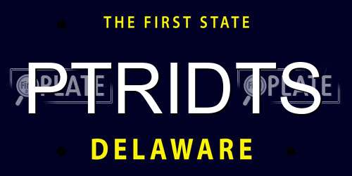 PTRIDTS Delaware License Plate