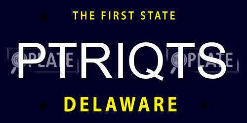 PTRIQTS Delaware License Plate