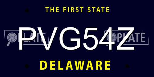 PVG54Z Delaware License Plate