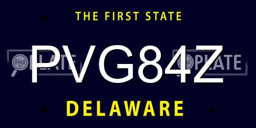 PVG84Z Delaware License Plate