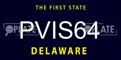 PVIS64 Delaware License Plate