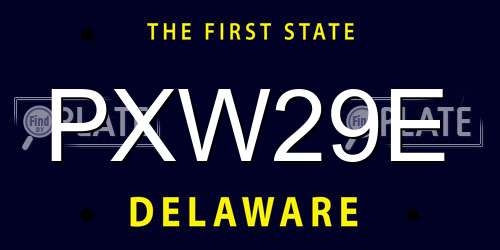 PXW29E Delaware License Plate