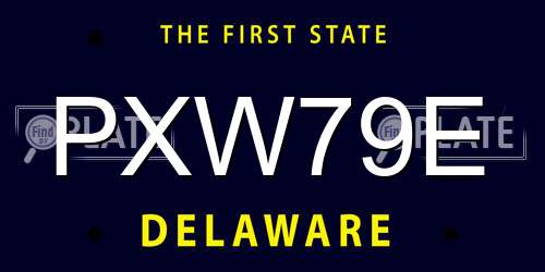 PXW79E Delaware License Plate