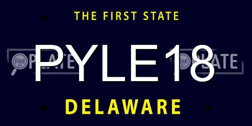 PYLE18 Delaware License Plate