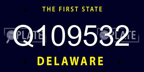 Q109532 Delaware License Plate