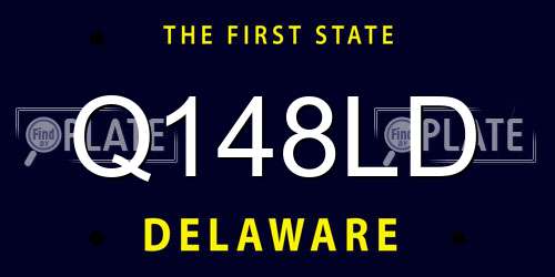 Q148LD Delaware License Plate