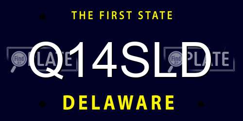 Q14SLD Delaware License Plate