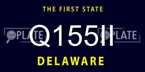 Q155II Delaware License Plate
