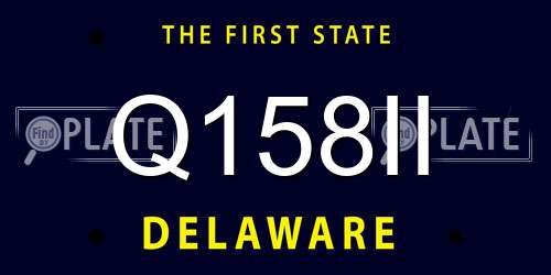 Q158II Delaware License Plate