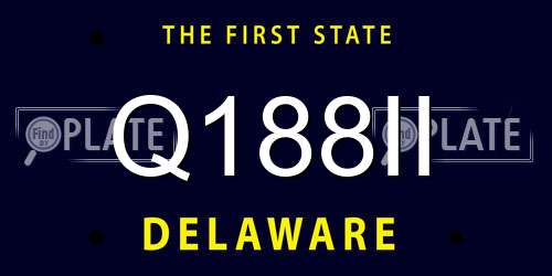 Q188II Delaware License Plate
