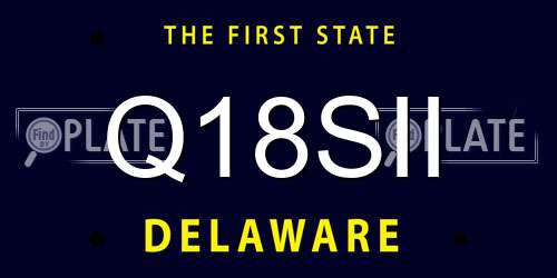 Q18SII Delaware License Plate