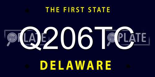 Q206TC Delaware License Plate