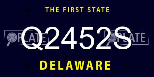 Q2452S Delaware License Plate