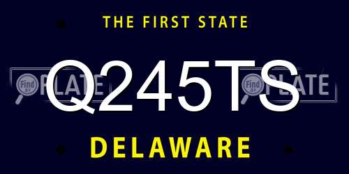 Q245TS Delaware License Plate