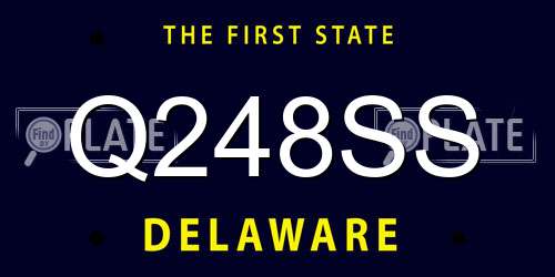 Q248SS Delaware License Plate