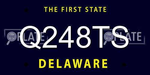 Q248TS Delaware License Plate