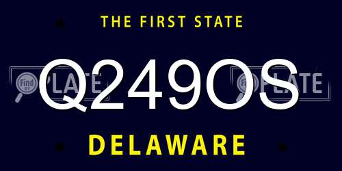 Q249OS Delaware License Plate