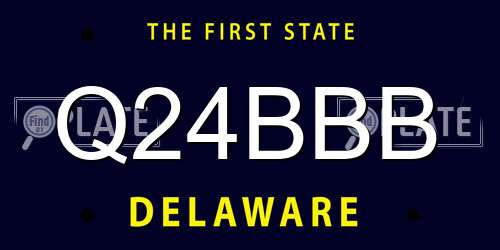 Q24BBB Delaware License Plate