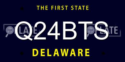 Q24BTS Delaware License Plate