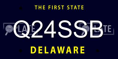 Q24SSB Delaware License Plate