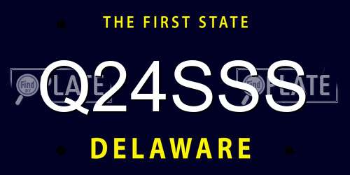 Q24SSS Delaware License Plate
