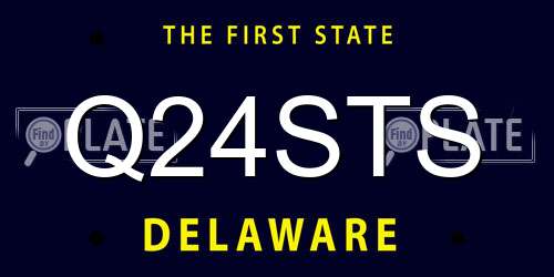 Q24STS Delaware License Plate